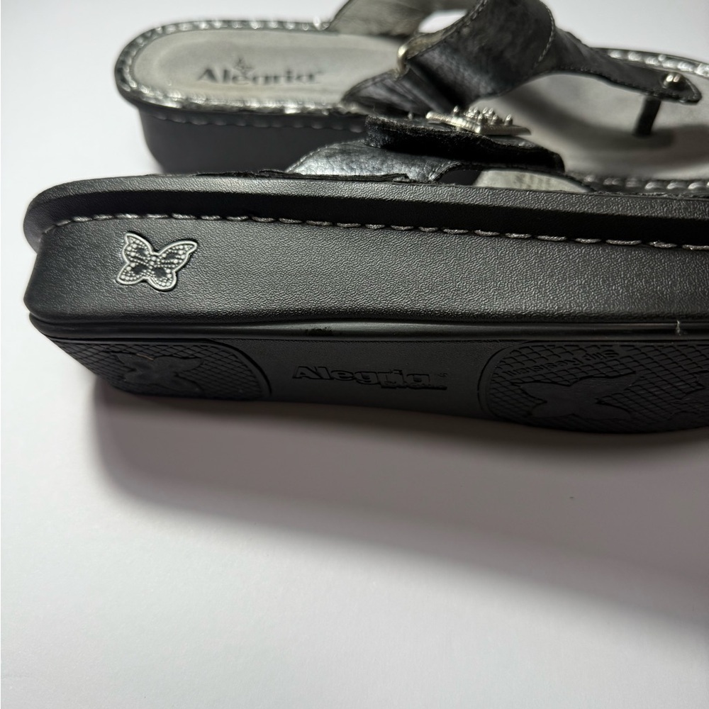 Alegria Women's Silver Sandals Size 41 /US 10-10.5 - Picture 5 of 7